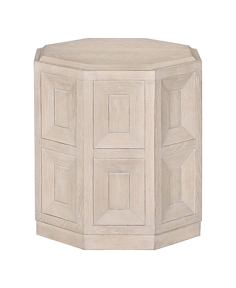 Furniture of America Flonnin Hexagon End Table with Coffer Panels
