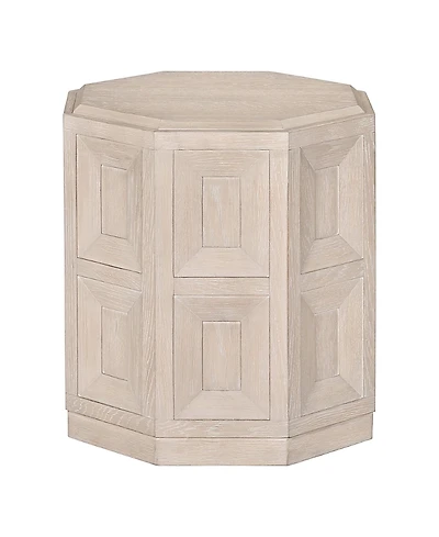 Furniture of America Flonnin Hexagon End Table with Coffer Panels