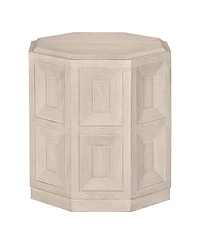 Furniture of America Flonnin Hexagon End Table with Coffer Panels