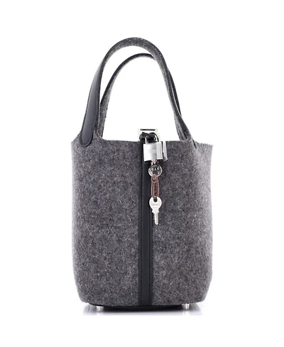 PM Picotin Lock Bag Felt with Leather