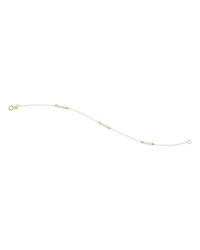14K Yellow Gold Swarovski Imitation Pearl Station Bracelet