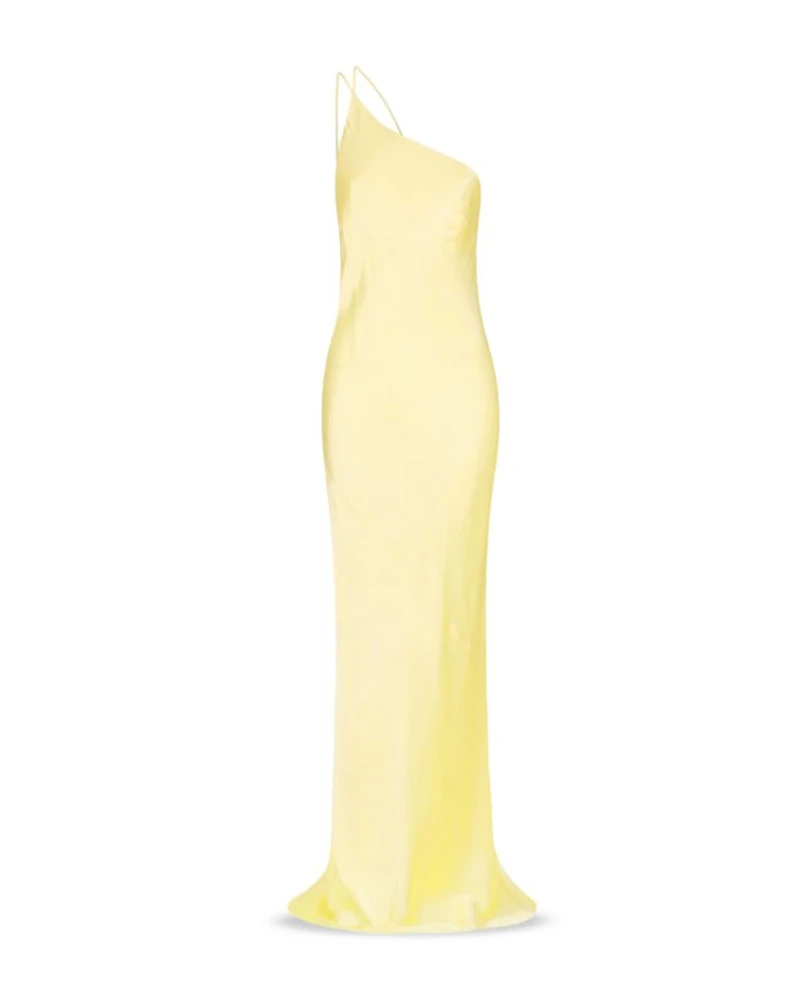 La Lune One Shoulder Cowl Back Gown