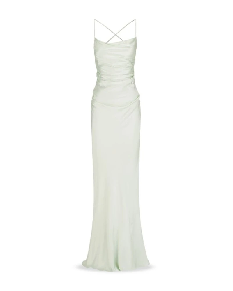 La Lune Lace Up Back Maxi Dress