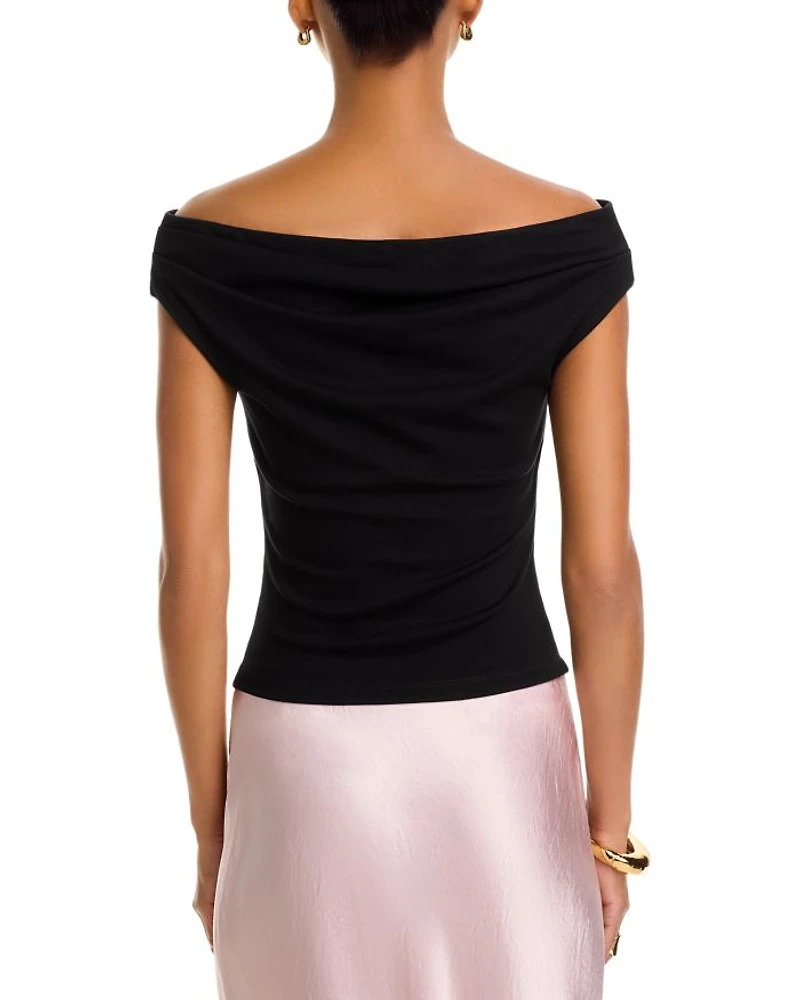 Off-The-Shoulder Jersey Top - Exclusive