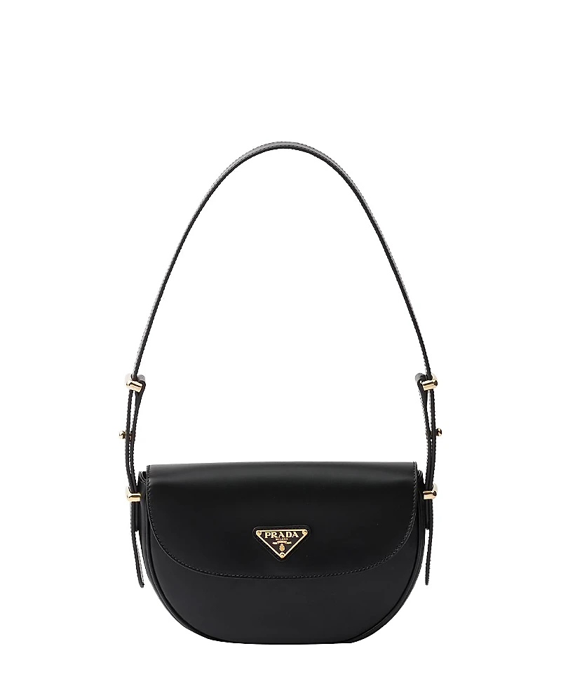 Prada Arque Leather Shoulder Bag with Flap