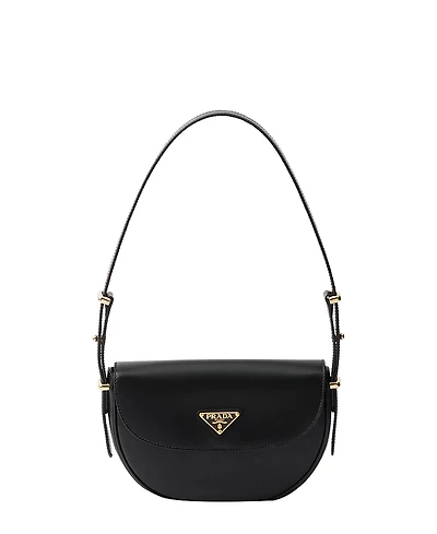 Prada Arque Leather Shoulder Bag with Flap