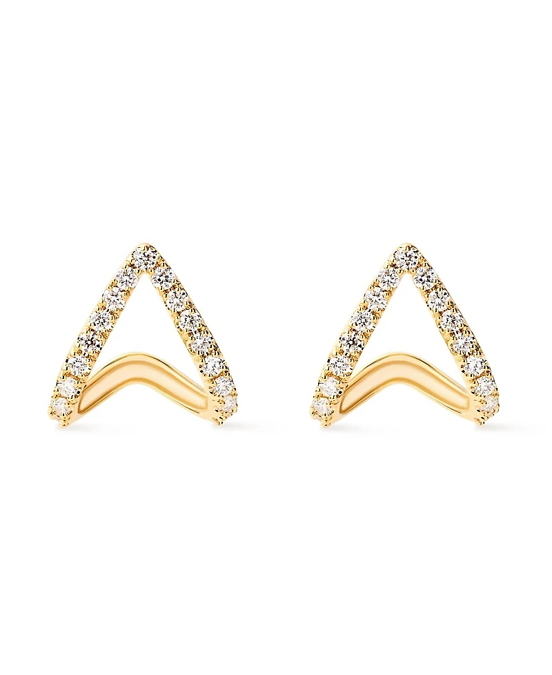 Ana Luisa Solid Yellow Gold - Lab Grown Diamond Velora Huggie Studs