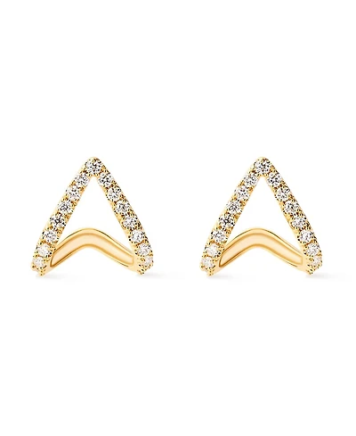 Ana Luisa Solid Yellow Gold - Lab Grown Diamond Velora Huggie Studs