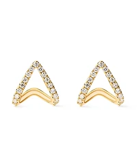 Ana Luisa Solid Yellow Gold - Lab Grown Diamond Velora Huggie Studs