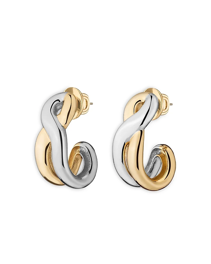 Demarson Odell Twist Half Hoop Earrings