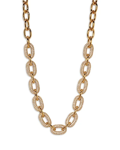 Alma Pavé Multi Link Chain Necklace, 16"-19"