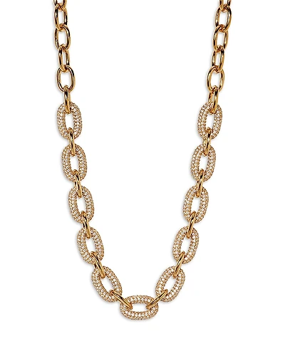 Nadri Alma Pave Multi Link Chain Necklace, 16-19