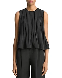 Vince Pleated A Line Top