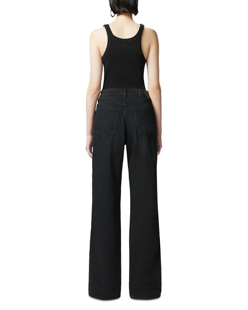 Wanda Wide Leg Jeans Limo Black