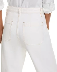 The Utility Trouser High Rise Ankle Wide Leg Jeans Au Natural Clean