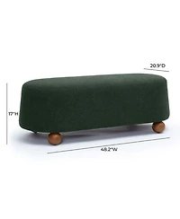 Jaine Boucle Large Ottoman