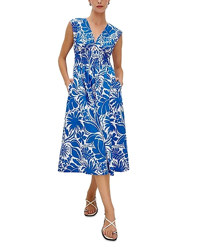 Rails Roxanne Smocked Midi Dress