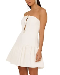 Liv Foster Crepe Butterfly Mini Dress