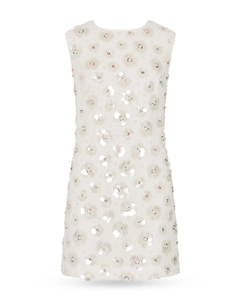 Ivette Fleur Paillette Shift Dress