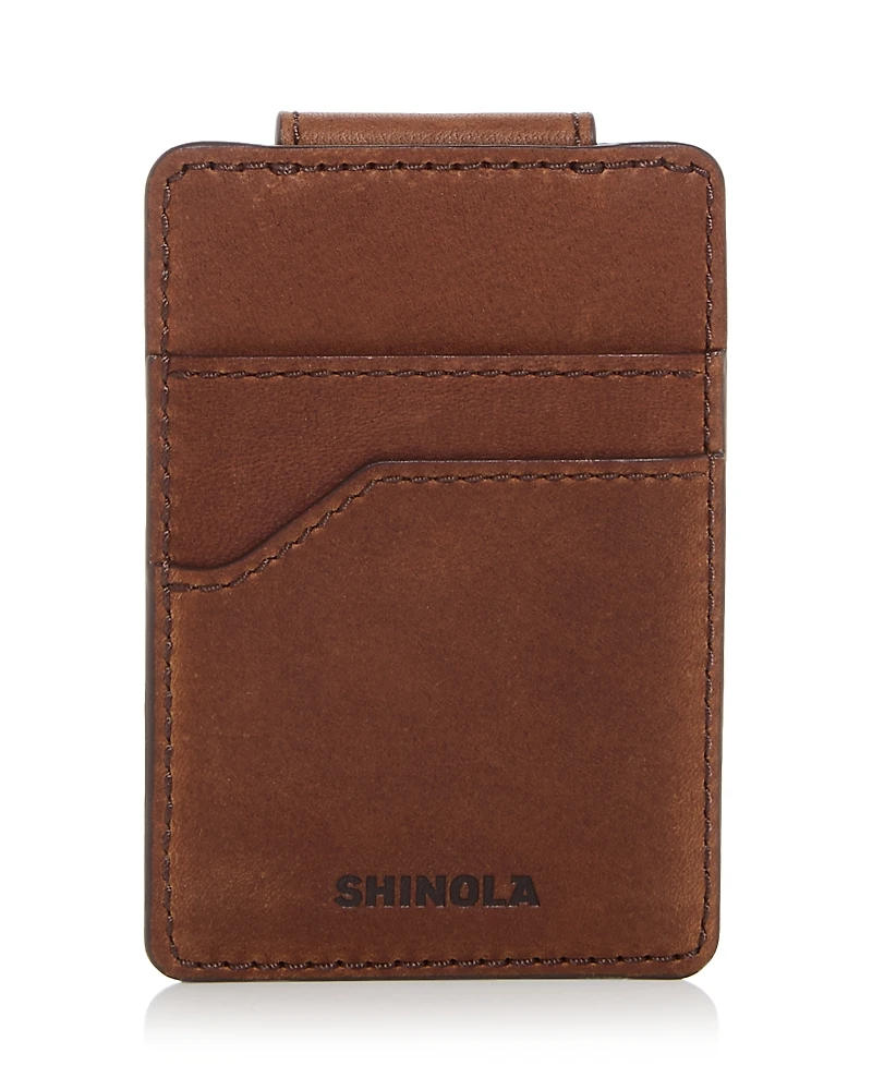 Shinola Magnetic Money Clip and Leather Card Case