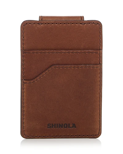 Shinola Magnetic Money Clip and Leather Card Case