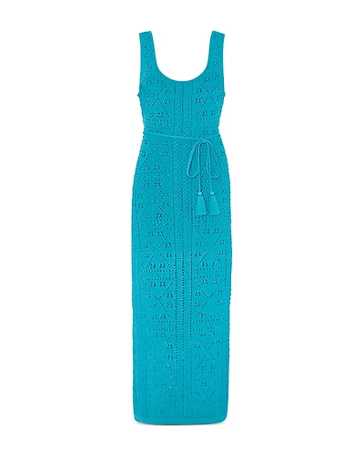 Milly Bubble Pointelle Knit Midi Dress