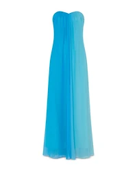 Sunset Stripe Strapless Maxi Dress
