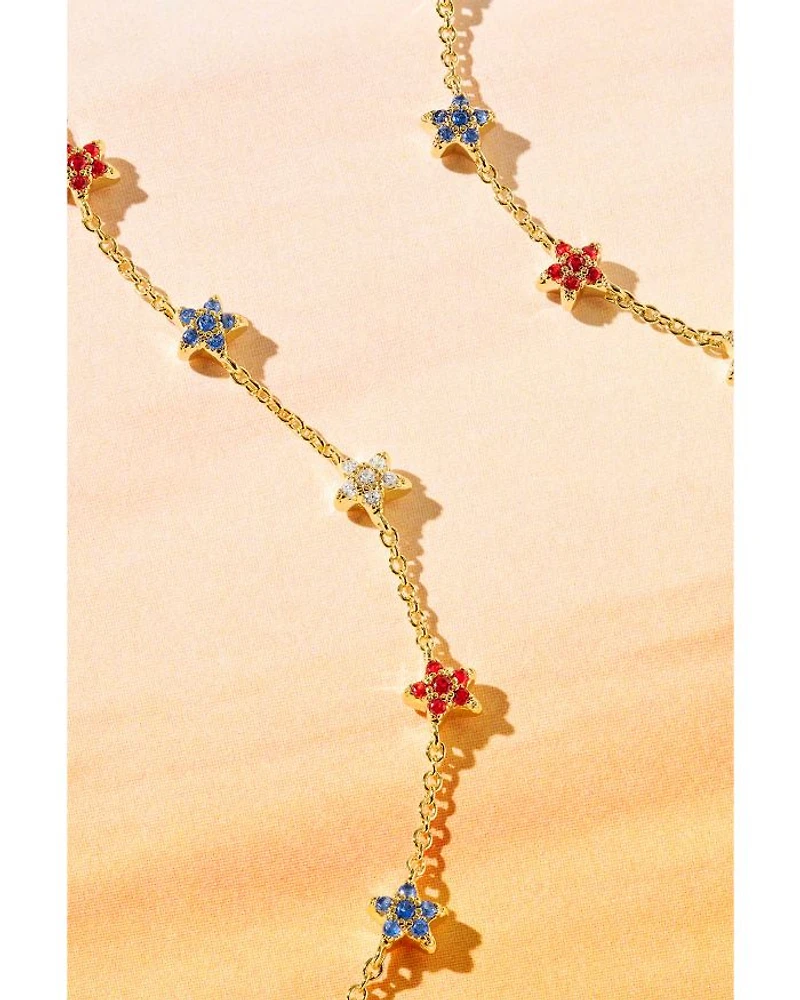 Sierra Star Crystal Strand Necklace, 19"