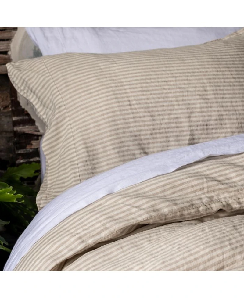Stripe Linen Pillowcase Pair
