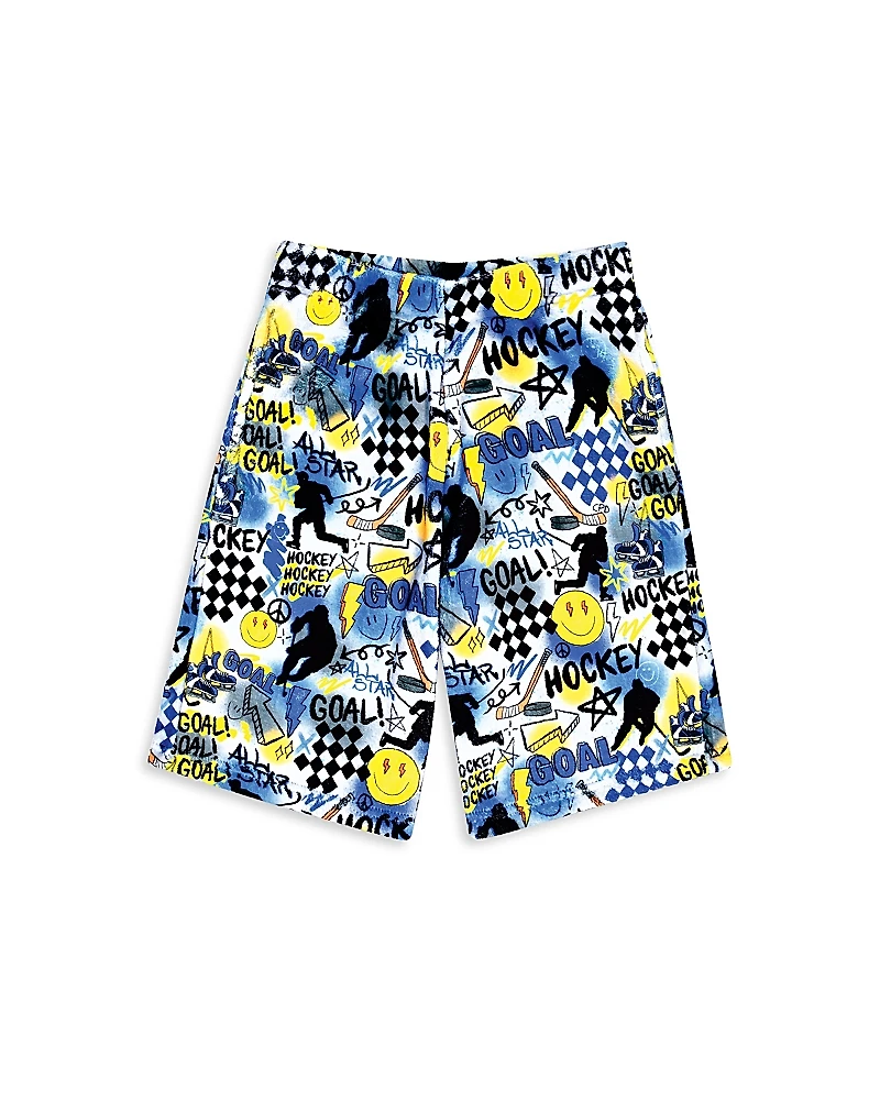 Iscream Boys' Corey Paige Hockey Plush Board Shorts - Big Kid