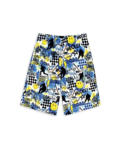 Iscream Boys' Corey Paige Hockey Plush Board Shorts - Big Kid