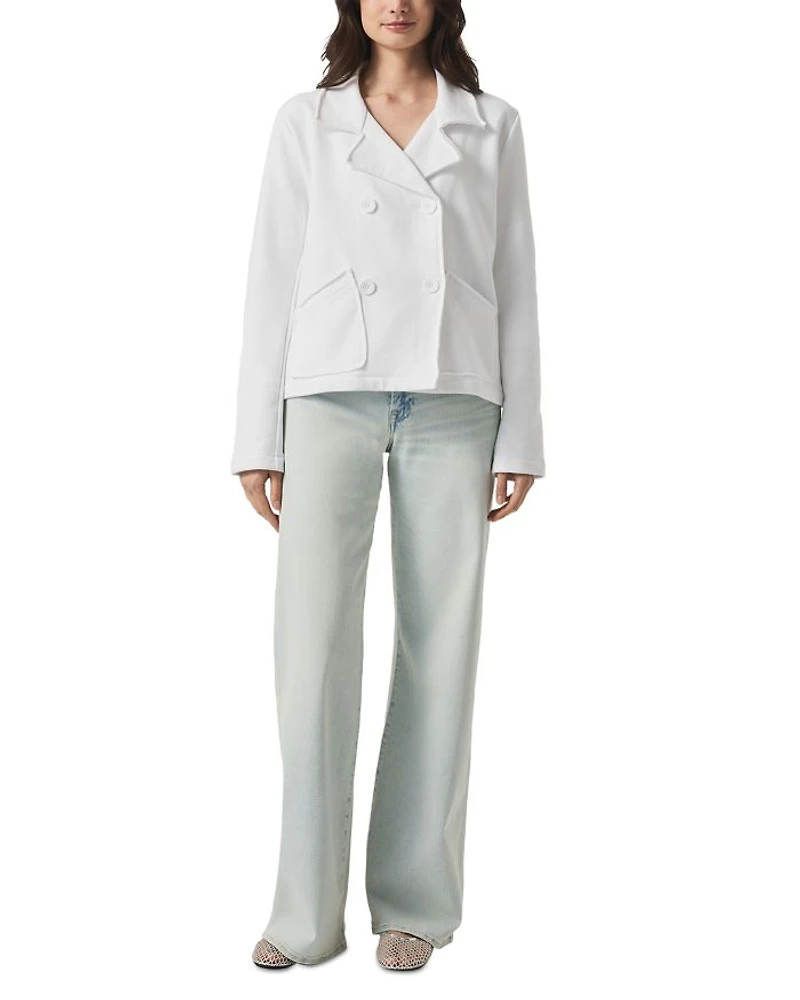 French Terry Double Breasted Blazer