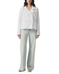 French Terry Double Breasted Blazer