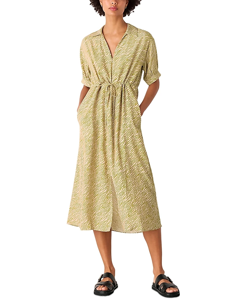 Whistles Tiger Flare Midi Dress