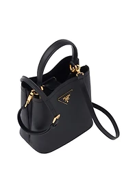 Small Saffiano Leather Panier Bag
