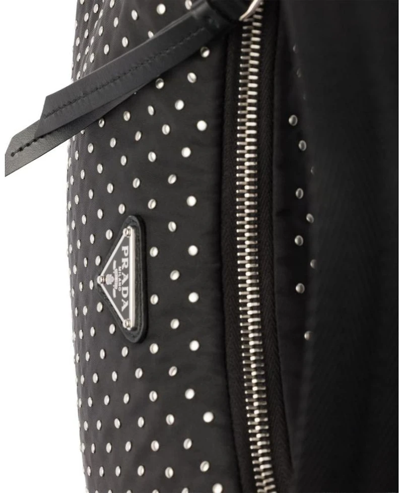 Re-Edition Re-Nylon Mini Bag with Studs