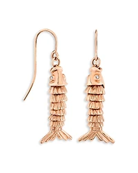 Sydney Evan 14K Rose Gold Diamond Accent Fish Drop Earrings