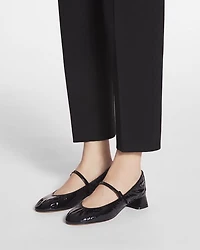 Women's Heeled Glossy Leather Mary Jane Pump