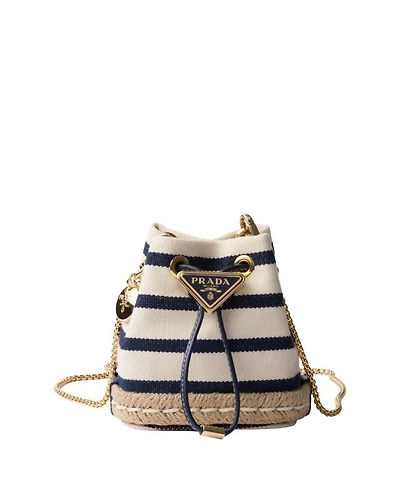 Striped Fabric Mini-Pouch