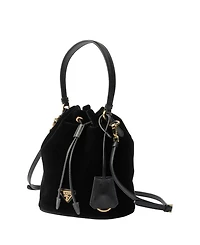 Velvet Mini-Bag with Nappa Leather Details