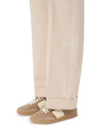 Men's Embroidered La Greca Suede Sneakers