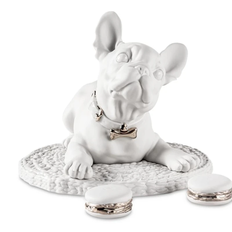 French Bulldog with Macarons Re-Deco Sculpture