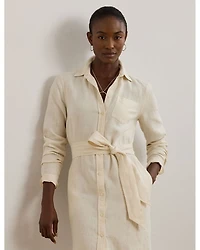 Belted Linen Shirtdress