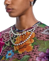 Crystal Embellished Tulle Top