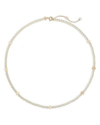Kira Double T & Imitation Pearl Collar Necklace, 16"-18"