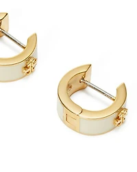 Kira Double T Huggie Hoop Earrings