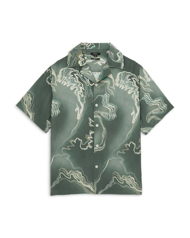 Short Sleeve Button Front Camp Shirt