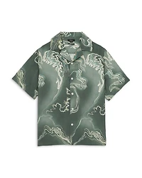 Short Sleeve Button Front Camp Shirt