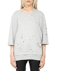 Zadig & Voltaire Edmond Distressed Sweatshirt