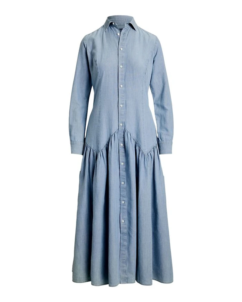 Cotton Linen Chambray Shirtdress
